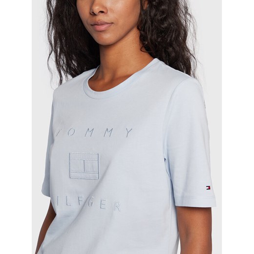 Tommy Hilfiger T-Shirt Metallic WW0WW33522 Niebieski Regular Fit Tommy Hilfiger M MODIVO promocja