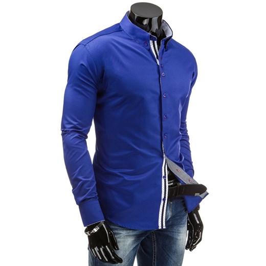Koszula z długim rękawem (dx0726) - Niebieski dstreet niebieski bawełniane