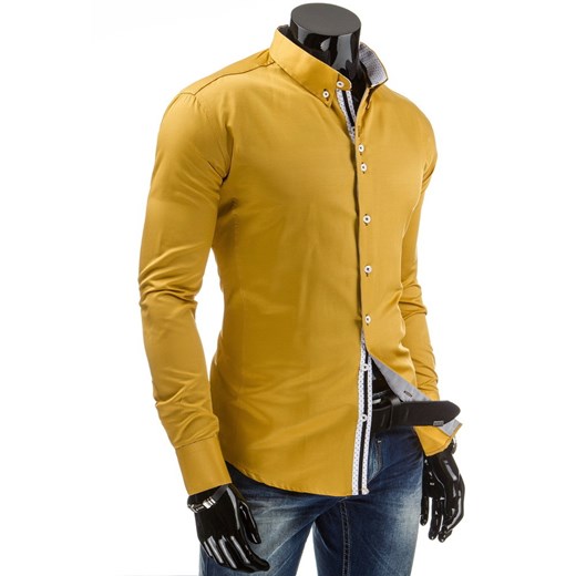 Koszula z długim rękawem (dx0728) - Żółty dstreet zloty bawełniane