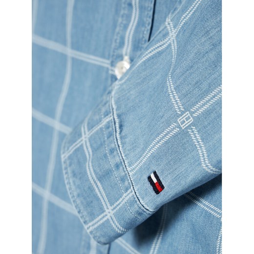 Tommy Hilfiger Koszula jeansowa Flag Check KB0KB06501 M Niebieski Regular Fit Tommy Hilfiger 6Y promocja MODIVO