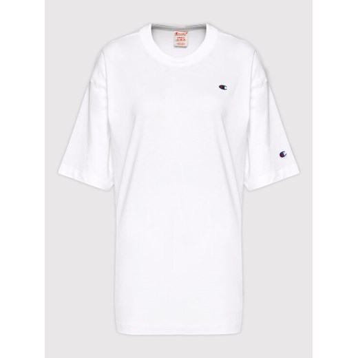 Champion T-Shirt Maxi 114131 Biały Oversize Champion S wyprzedaż MODIVO