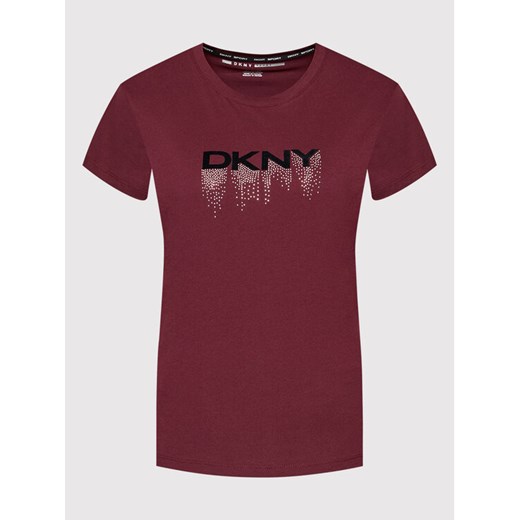 DKNY Sport T-Shirt DP1T8273 Bordowy Relaxed Fit M MODIVO wyprzedaż