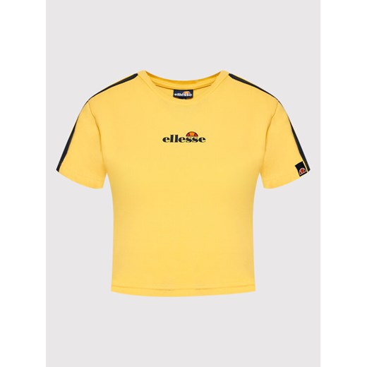 Ellesse T-Shirt Latus SGK12165 Żółty Cropped Fit Ellesse M okazja MODIVO