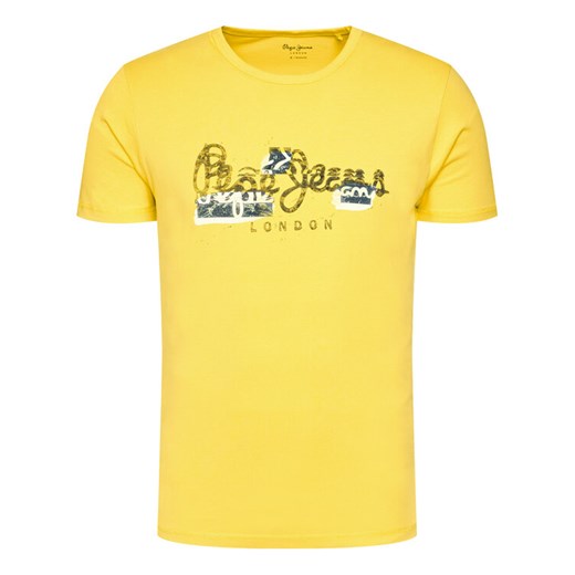 Pepe Jeans T-Shirt Salomon PM507272 Żółty Regular Fit Pepe Jeans S wyprzedaż MODIVO