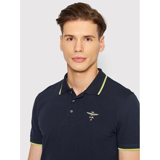 Aeronautica Militare Polo 221PO1604P82 Granatowy Regular Fit Aeronautica Militare M okazyjna cena MODIVO