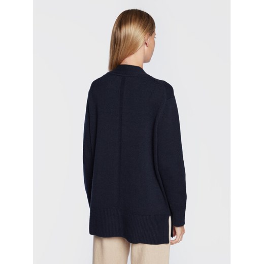 Tommy Hilfiger Kardigan WW0WW35775 Granatowy Oversize Tommy Hilfiger S wyprzedaż MODIVO