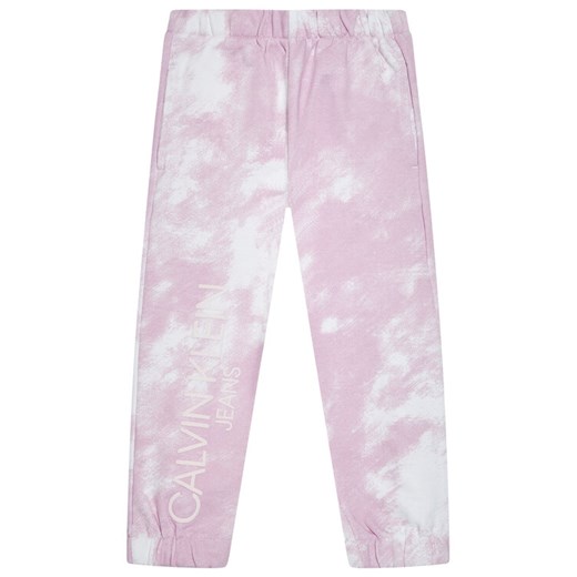 Calvin Klein Jeans Spodnie dresowe Cloud Aop IG0IG00775 Różowy Relaxed Fit 6Y okazyjna cena MODIVO