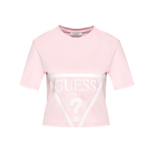 Guess T-Shirt O1GA21 K8HM0 Różowy Regular Fit Guess XL promocyjna cena MODIVO