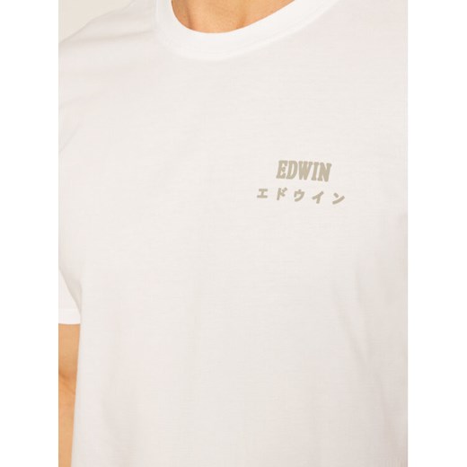 Edwin T-Shirt I026690 TH16J94 0267 Biały Regular Fit Edwin S okazyjna cena MODIVO