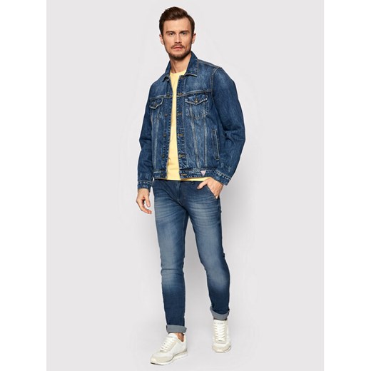 Guess Kurtka jeansowa M2GXN1 D2IU0 Granatowy Regular Fit Guess XL okazja MODIVO