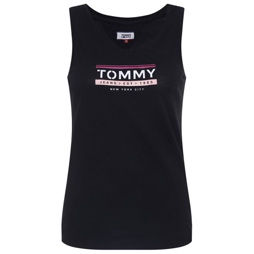 Tommy Jeans Top Logo DW0DW08243 Czarny Regular Fit Tommy Jeans XS okazyjna cena MODIVO