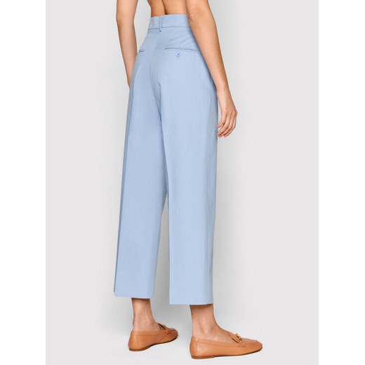 Weekend Max Mara Spodnie materiałowe Zircone 51310621 Niebieski Regular Fit 38 wyprzedaż MODIVO