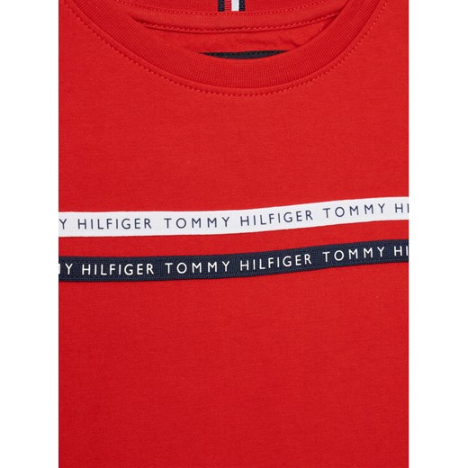 Tommy Hilfiger T-Shirt Tape Tee KB0KB07357 M Czerwony Regular Fit Tommy Hilfiger 3Y wyprzedaż MODIVO