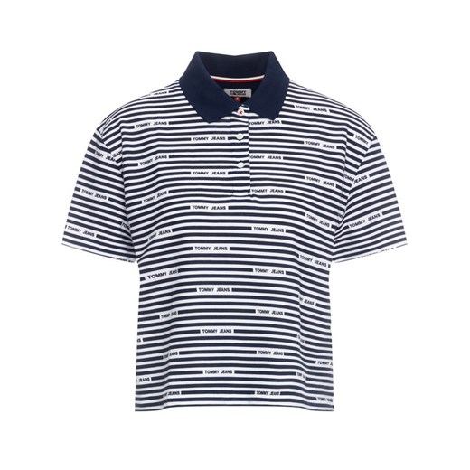 Tommy Jeans Polo Stripe DW0DW07643 Granatowy Oversize Tommy Jeans XS wyprzedaż MODIVO