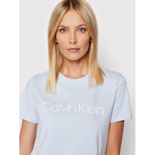 Calvin Klein T-Shirt Core Logo K20K202142 Niebieski Regular Fit Calvin Klein XS promocyjna cena MODIVO