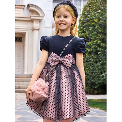 Abel & Lula Sukienka elegancka 5529 Granatowy Regular Fit Abel & Lula 5Y MODIVO promocyjna cena