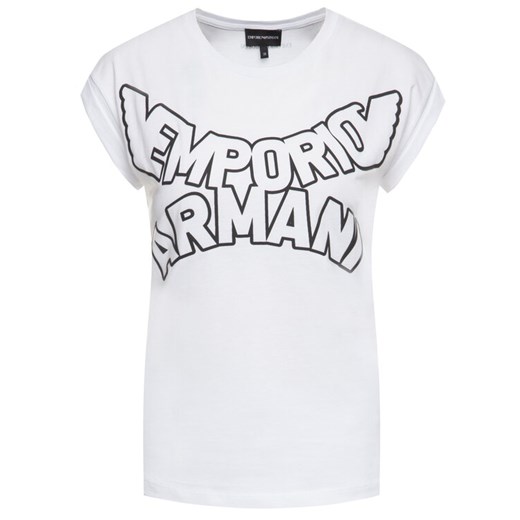 Emporio Armani T-Shirt 3H2T7S 2J53Z 0100 Biały Slim Fit Emporio Armani 44 okazja MODIVO