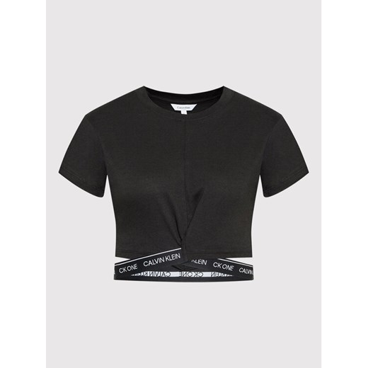 Calvin Klein Swimwear T-Shirt KW0KW01782 Czarny Regular Fit XL okazyjna cena MODIVO