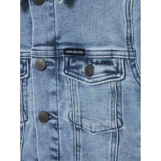 Calvin Klein Jeans Kurtka jeansowa Trucker IB0IB01209 Niebieski Regular Fit 12Y MODIVO promocja