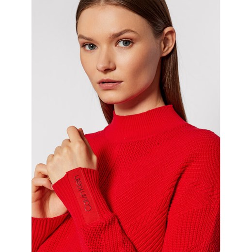 Calvin Klein Sweter Mock Neck K20K203337 Czerwony Regular Fit Calvin Klein XXS MODIVO promocja