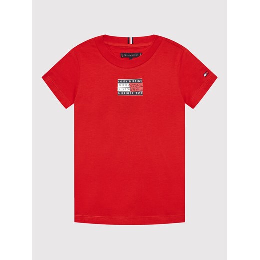 Tommy Hilfiger T-Shirt Tape Graphic KB0KB07282 M Czerwony Regular Fit Tommy Hilfiger 4Y MODIVO wyprzedaż