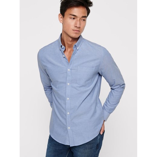 Only & Sons Koszula Alvaro 22006479 Niebieski Slim Fit Only & Sons L MODIVO