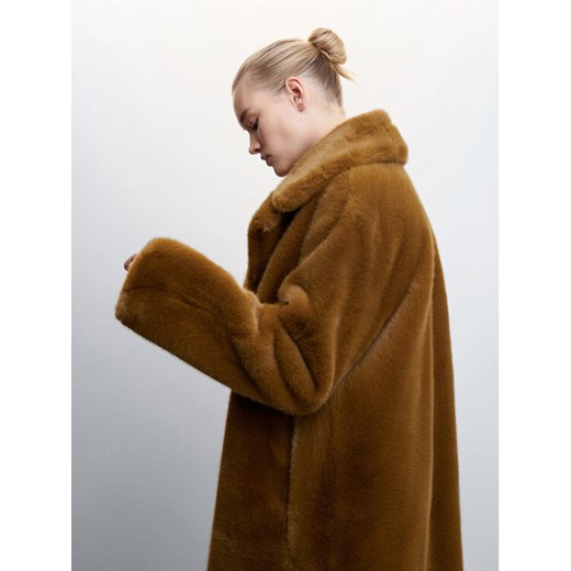 Mango Futro Chilly 37018253 Brązowy Relaxed Fit Mango M wyprzedaż MODIVO