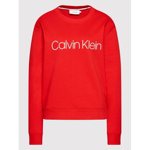 Calvin Klein Curve Bluza Inclusive Core Logo K20K203634 Czerwony Regular Fit 4XL wyprzedaż MODIVO