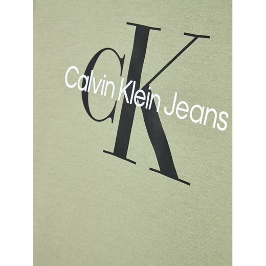 Calvin Klein Jeans T-Shirt Monogram IU0IU00267 Zielony Regular Fit 8Y okazyjna cena MODIVO