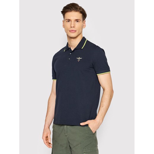 Aeronautica Militare Polo 221PO1604P82 Granatowy Regular Fit Aeronautica Militare S MODIVO promocja