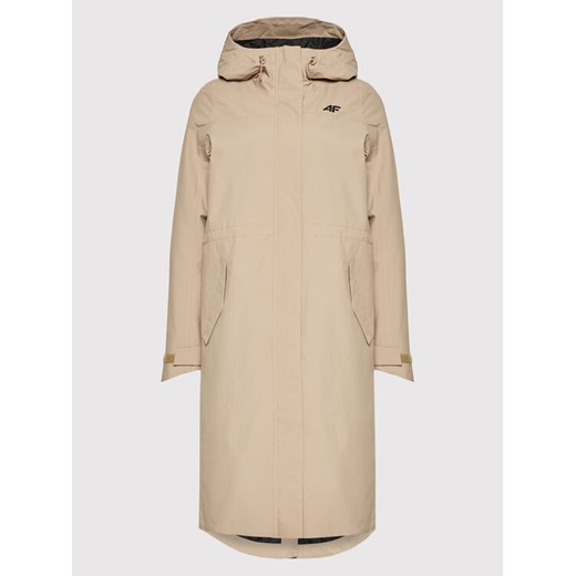 4F Parka H4L22-KUD003 Beżowy Regular Fit S promocyjna cena MODIVO