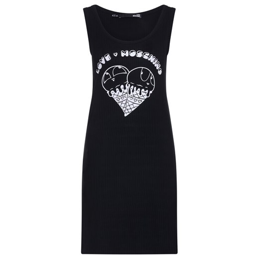 LOVE MOSCHINO Sukienka codzienna W5A9001E 2151 Czarny Regular Fit Love Moschino 40 wyprzedaż MODIVO