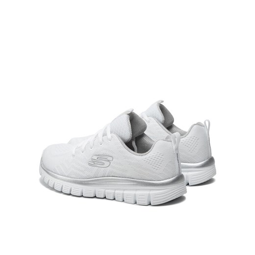 Buty sportowe damskie Skechers białe sznurowane