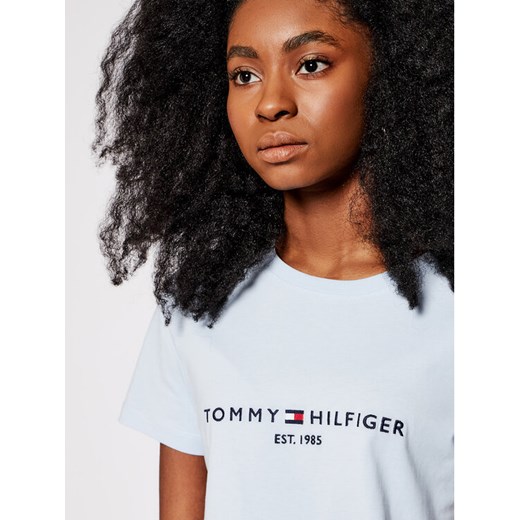 Tommy Hilfiger T-Shirt Ess WW0WW28681 Niebieski Regular Fit Tommy Hilfiger S promocja MODIVO