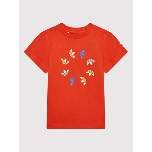 adidas T-Shirt adicolor HE6839 Czerwony Regular Fit 4_5A MODIVO promocyjna cena
