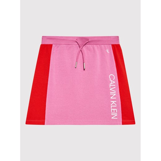 Calvin Klein Jeans Spódnica Colour Block IG0IG01424 Różowy Regular Fit 4Y MODIVO okazja