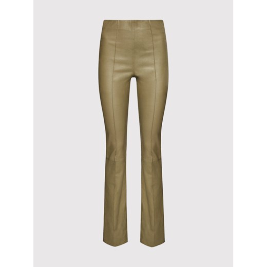 Remain Spodnie z imitacji skóry Floral RM452 Beżowy Skinny Fit Remain 34 wyprzedaż MODIVO