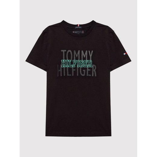 Tommy Hilfiger T-Shirt Over Print KB0KB07015 D Czarny Regular Fit Tommy Hilfiger 8Y wyprzedaż MODIVO