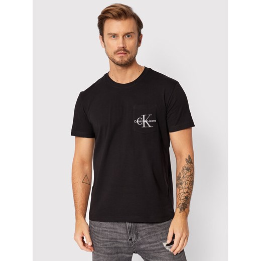 Calvin Klein Jeans T-Shirt J30J320856 Czarny Regular Fit XS wyprzedaż MODIVO