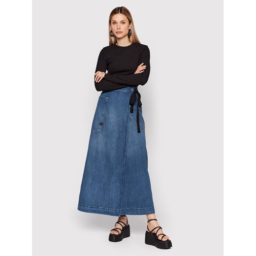 G-Star Raw Spódnica jeansowa Wrap D19671-C966-C945 Niebieski Regular Fit 26 okazja MODIVO