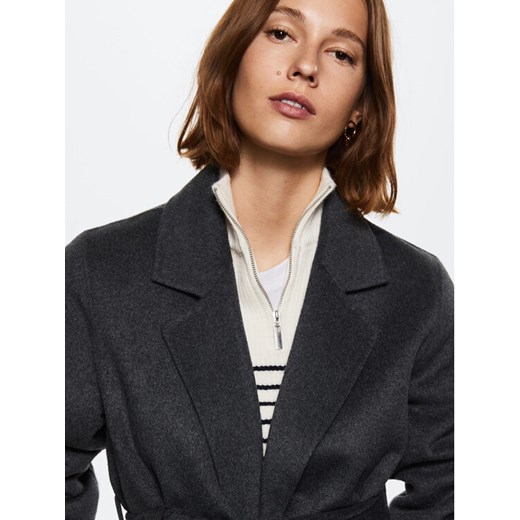 Mango Płaszcz wełniany Batin 37945129 Szary Oversize Mango XXL okazja MODIVO
