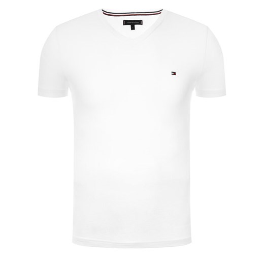 Tommy Hilfiger T-Shirt MW0MW02045 Biały Slim Fit Tommy Hilfiger XXL wyprzedaż MODIVO