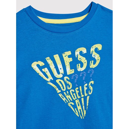 Guess T-Shirt I2GI05 K8HM0 Niebieski Regular Fit Guess 18M okazyjna cena MODIVO