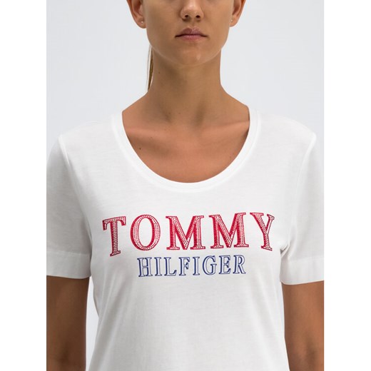 Tommy Hilfiger T-Shirt WW0WW25170 Biały Regular Fit Tommy Hilfiger XS promocja MODIVO