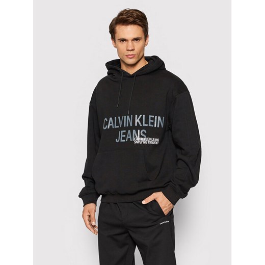 Calvin Klein Jeans Bluza J30J318801 Czarny Relaxed Fit XL MODIVO promocyjna cena