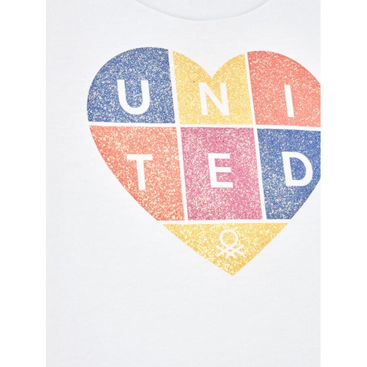 United Colors Of Benetton T-Shirt 3I1XC1527 Biały Regular Fit United Colors Of Benetton 82 okazja MODIVO