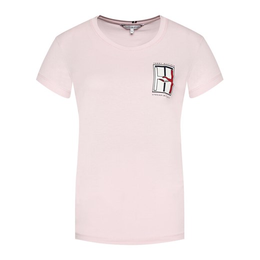 Tommy Hilfiger T-Shirt Abo Earth Day Tee WW0WW32329 Różowy Regular Fit Tommy Hilfiger M okazyjna cena MODIVO