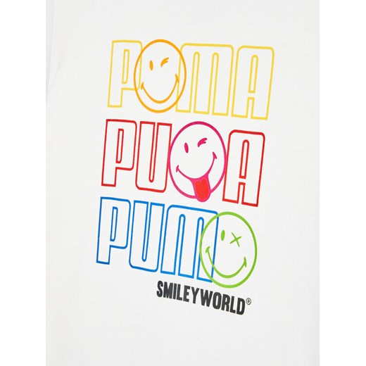 Puma T-Shirt SMILEY WORLD 846970 Biały Regular Fit Puma 104 MODIVO promocyjna cena