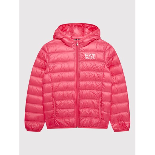EA7 Emporio Armani Kurtka puchowa 8NBB34 BN29Z 1410 Różowy Regular Fit 14Y promocyjna cena MODIVO
