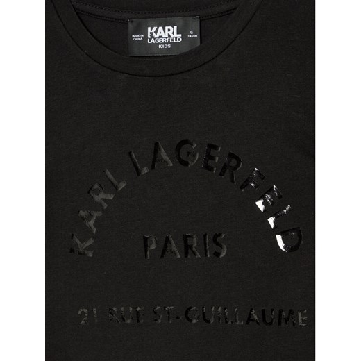 KARL LAGERFELD T-Shirt Z15351 S Czarny Regular Fit Karl Lagerfeld 8Y promocja MODIVO